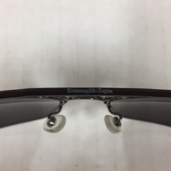 Ermenegildo Zegna Aviators Sunglasses Burgundy - Picture 2 of 8